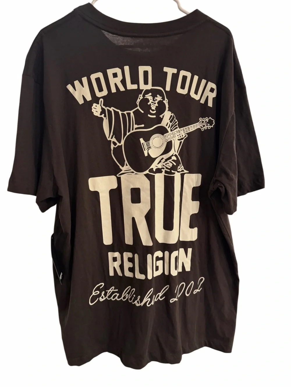 NWT True Religion Patch Buddha World Tour Graphic T-Shirt Men’s Large Dark Brown